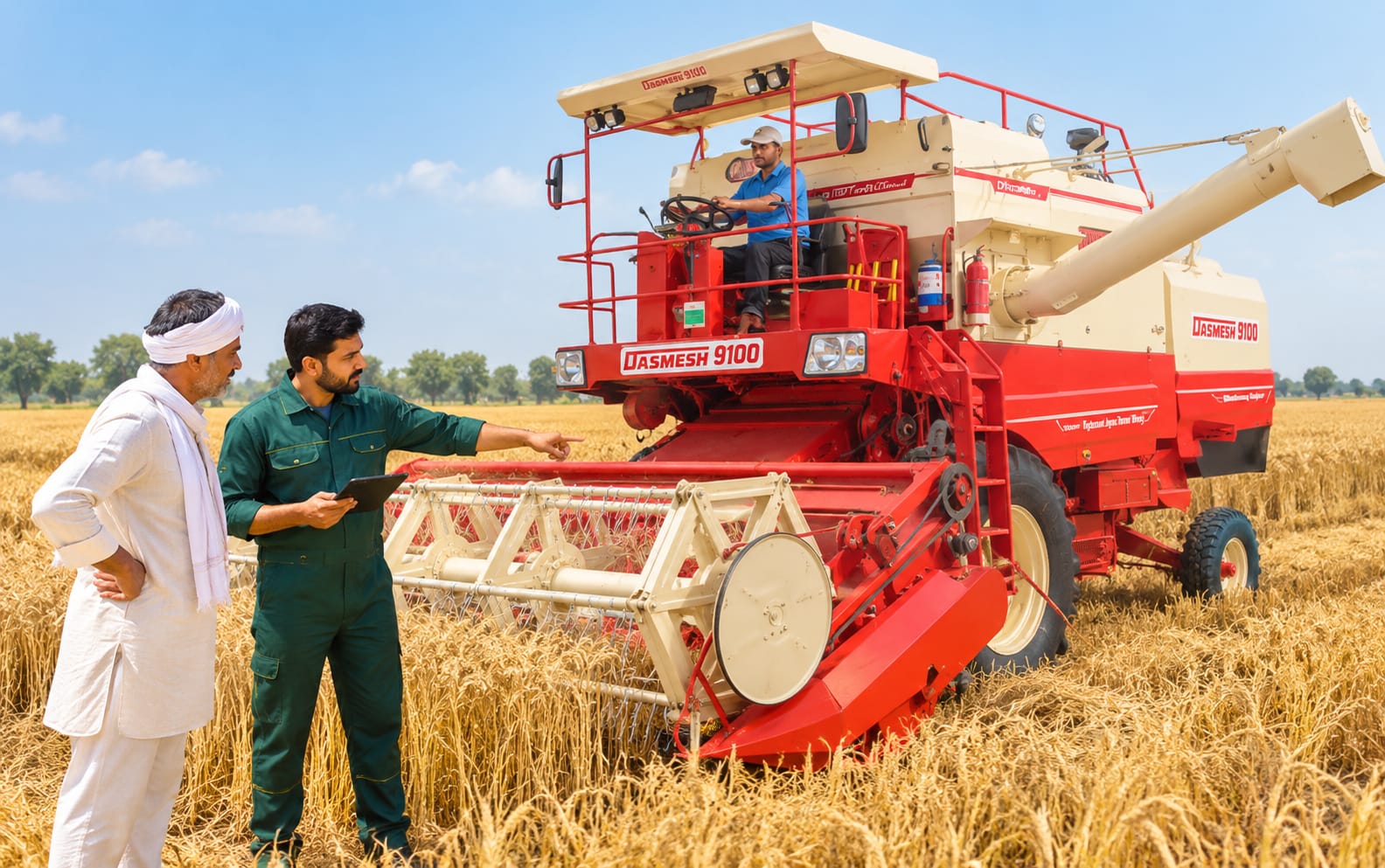 Machine inspection and consultation in a green farm field